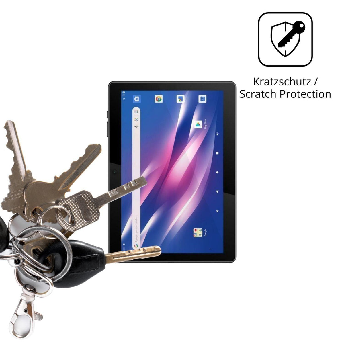 2x Schutzfolie klar für Logicom Tab Link 4G 104 Di (4)