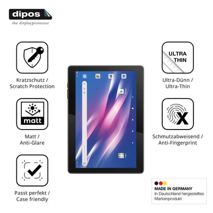 2x Schutzfolie matt für Logicom Tab Link 4G 104 Di (7)