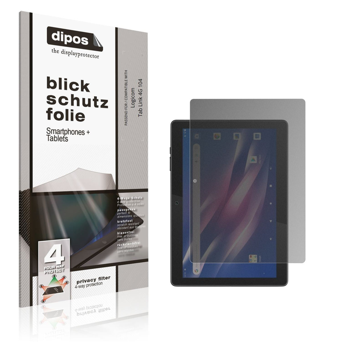 Blickschutzfolie für Logicom Tab Link 4G 104 matt  (1)