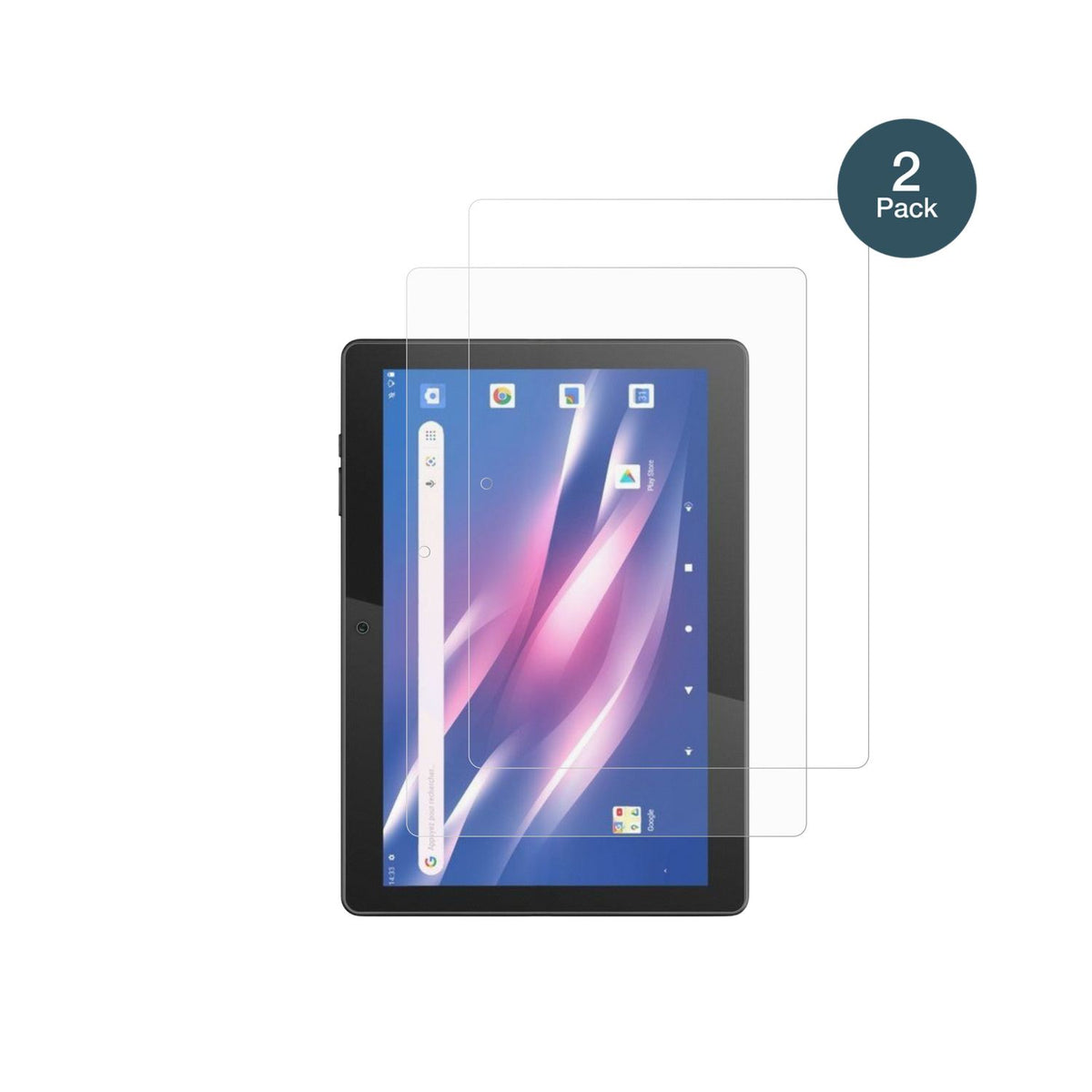 2x 9H Schutzfolie matt für Logicom Tab Link 4G 104 (2)
