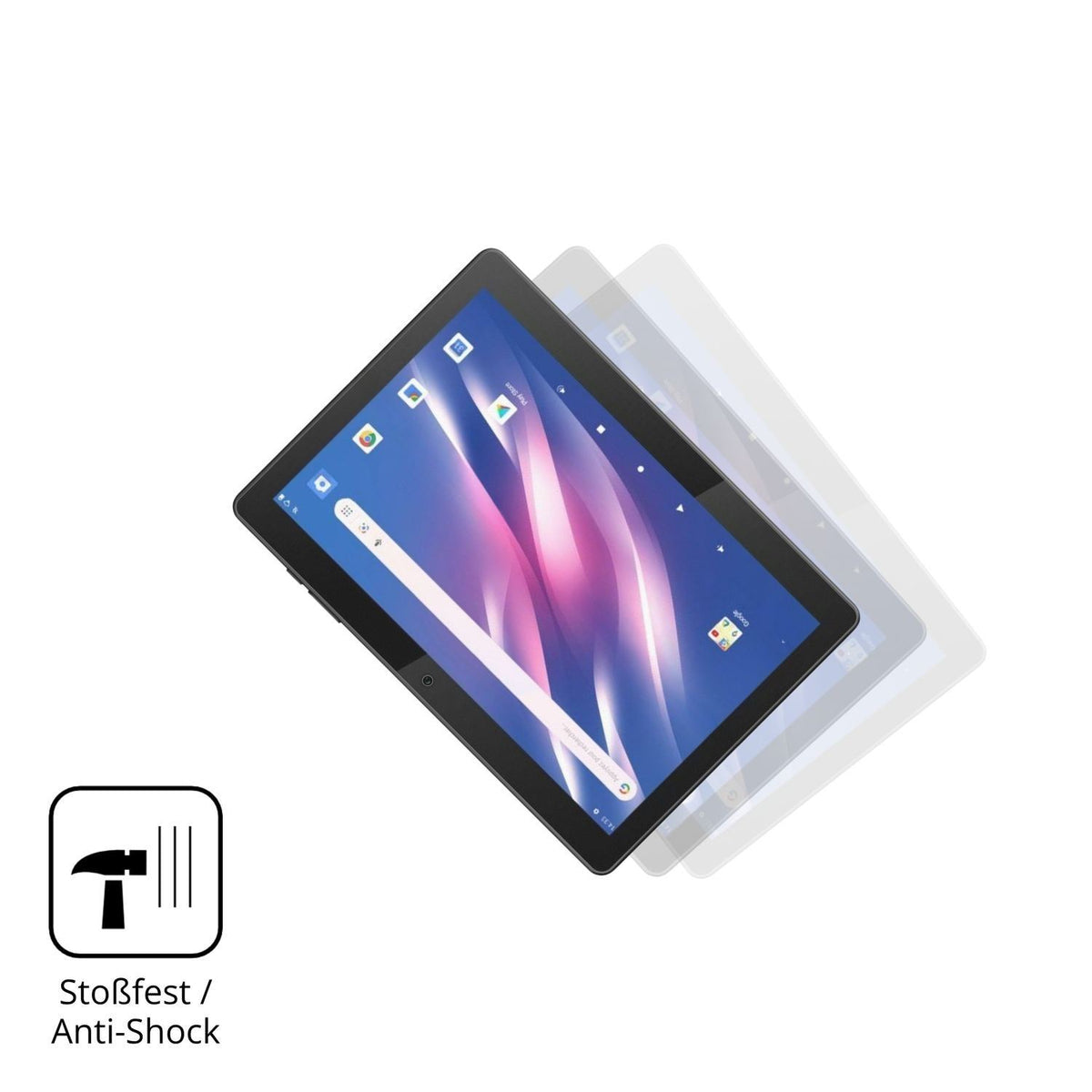 2x 9H Schutzfolie matt für Logicom Tab Link 4G 104 (4)