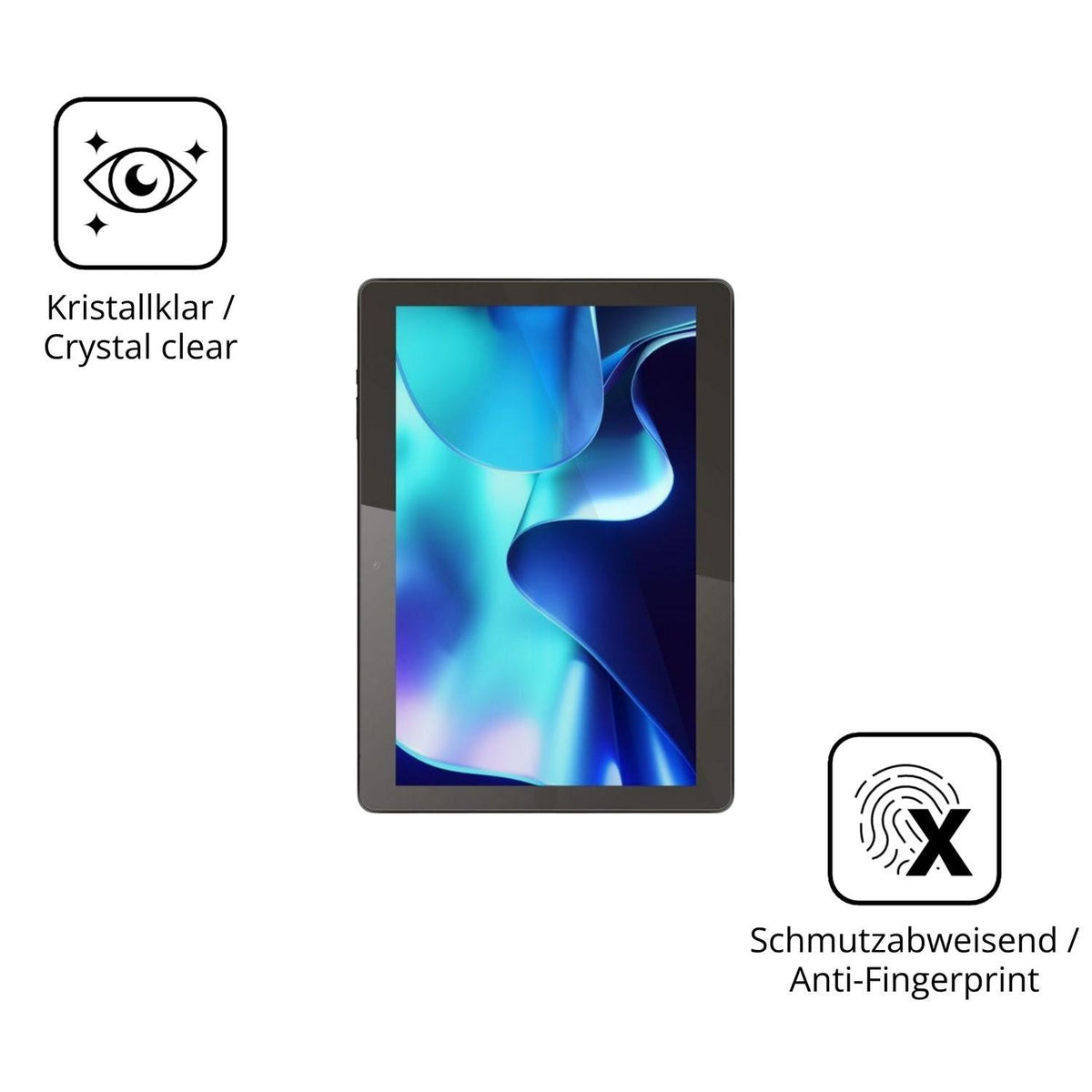 2x 9H Schutzfolie für Logicom Tab 134 Panzerfolie (5)