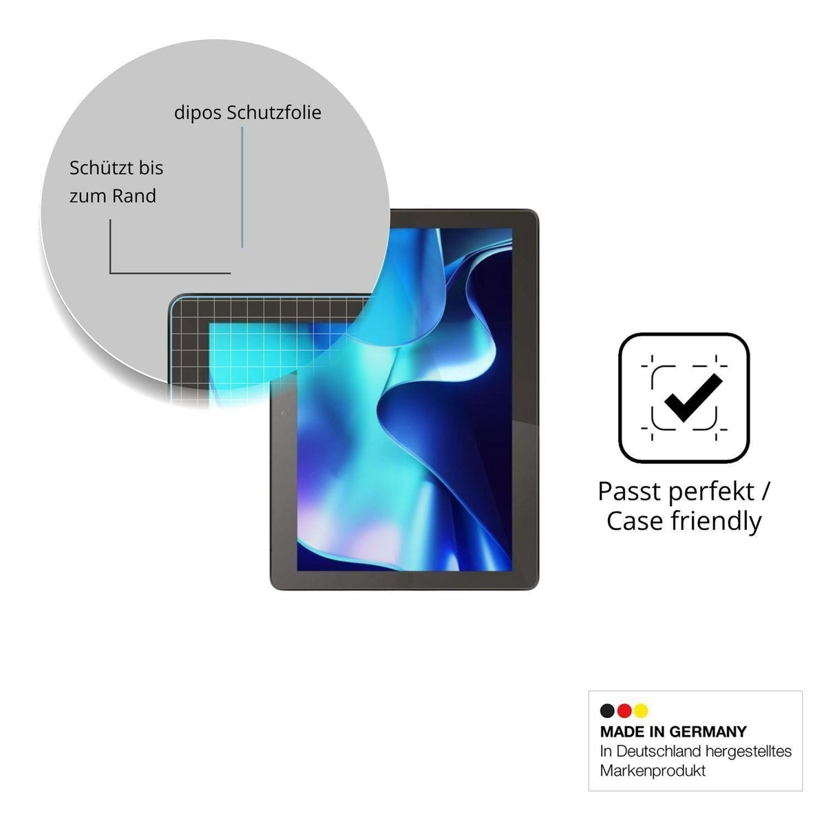 2x 9H Schutzfolie für Logicom Tab 134 Panzerfolie (6)