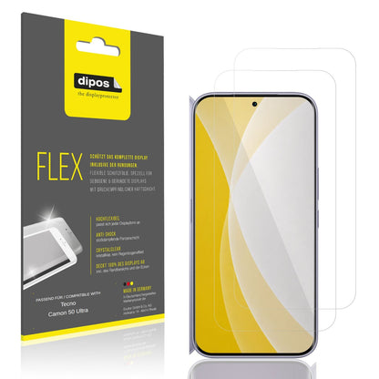 2x 3D Full Cover Schutzfolie für Tecno Camon 50 Ul (1)