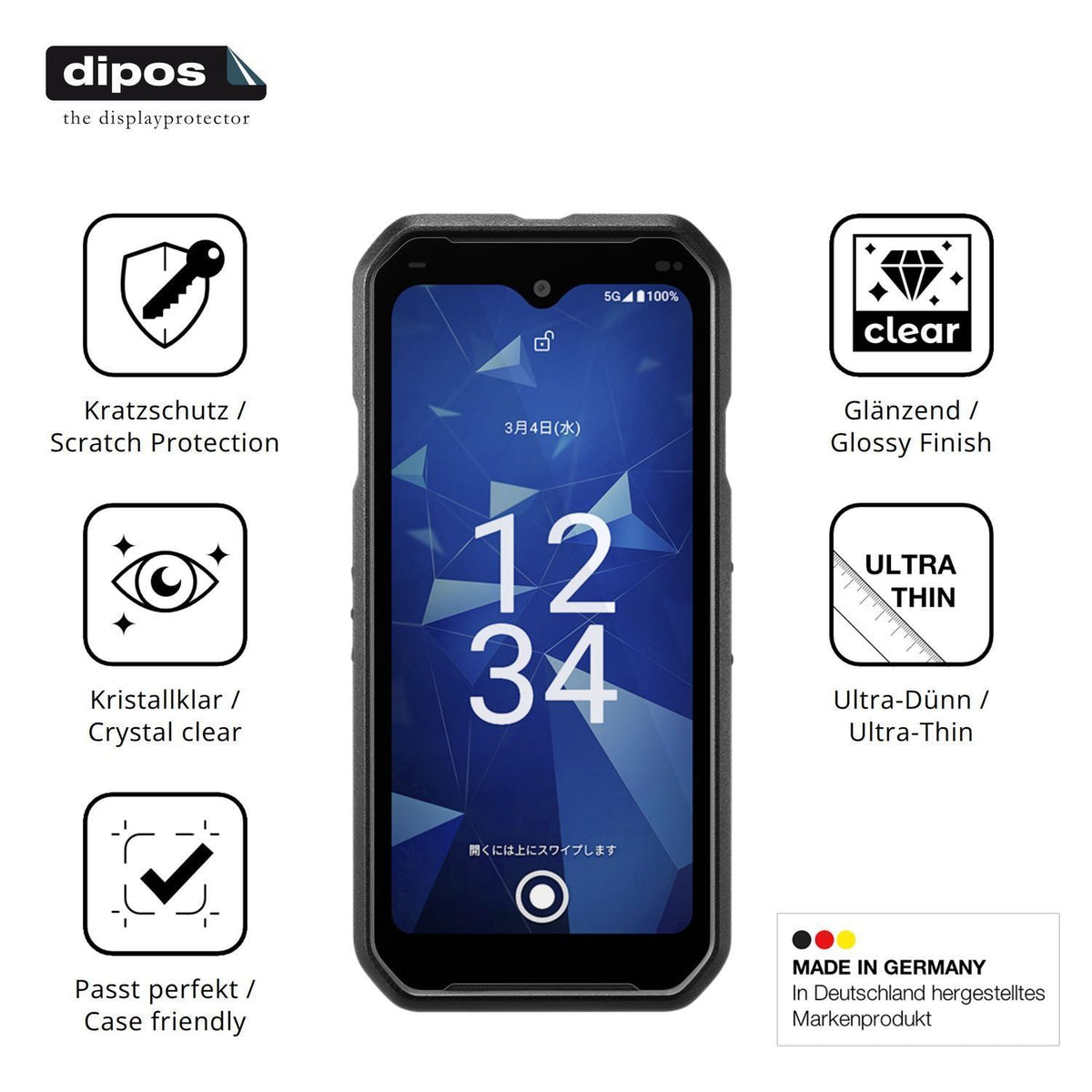 4x Schutzfolie klar für Kyocera DuraForce EX2 Disp (7)