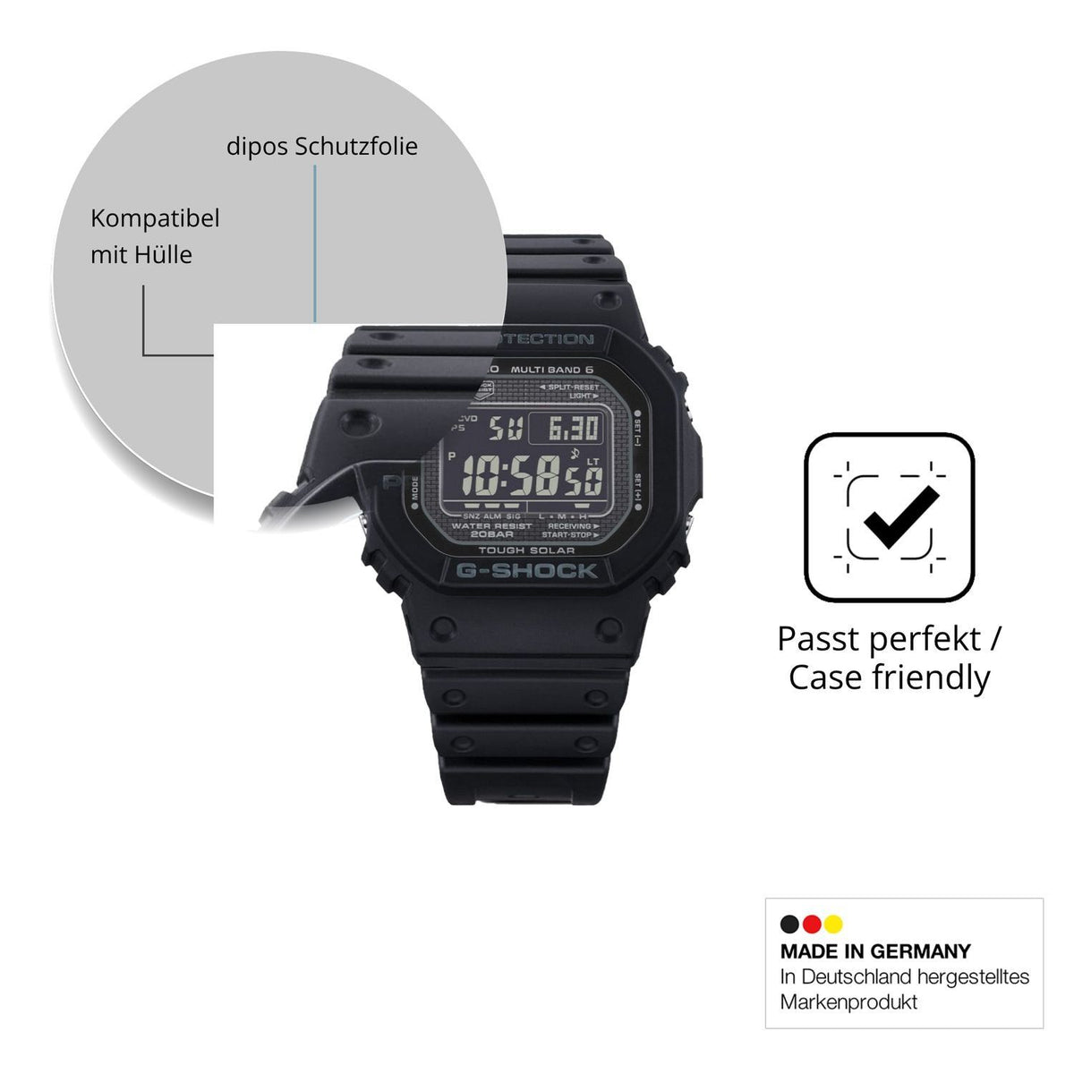 6x Schutzfolie matt für Casio G-Shock GW-5000-HS D (6)