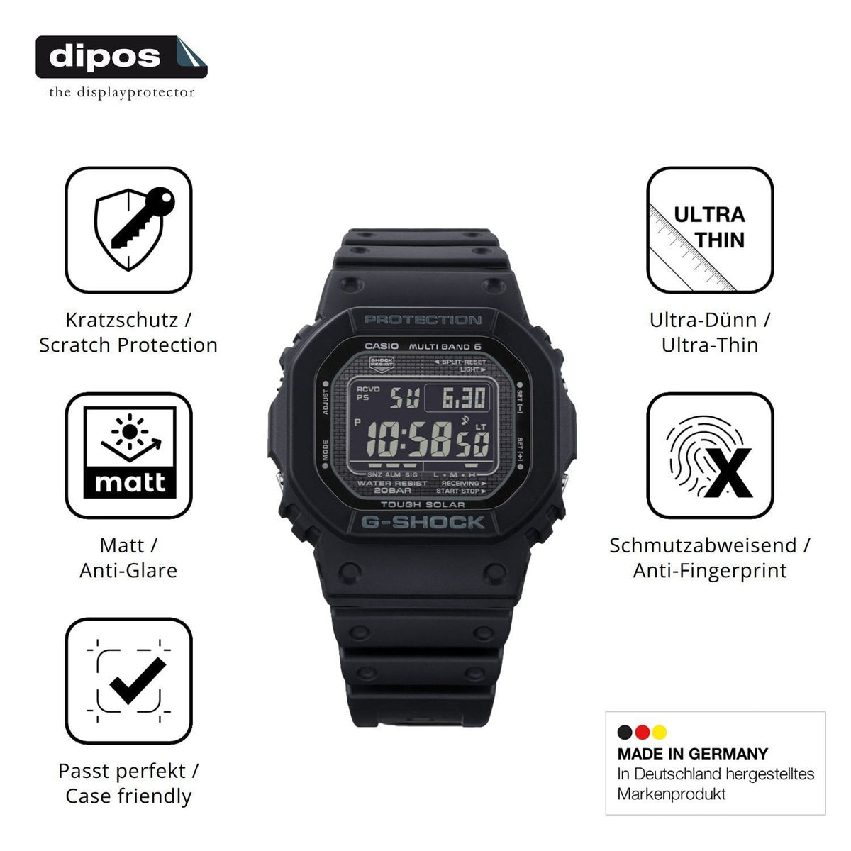 6x Schutzfolie matt für Casio G-Shock GW-5000-HS D (7)