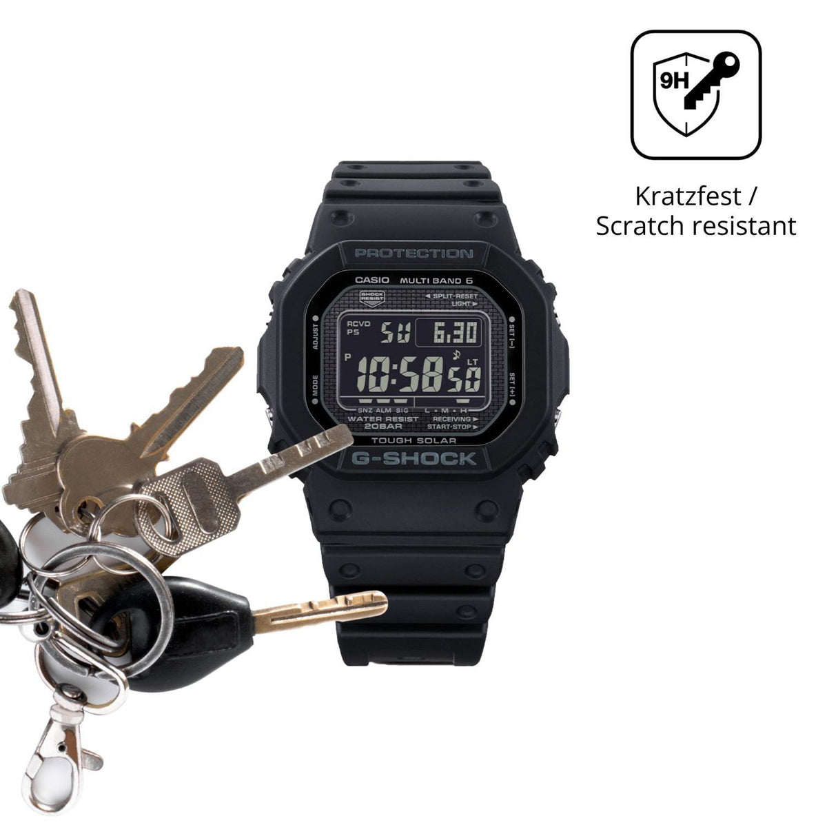 2x 9H Schutzfolie für Casio G-Shock GW-5000-HS Pan (3)