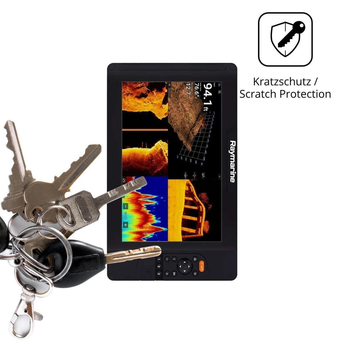 2x Schutzfolie klar für Raymarine Element 12 HV Di (4)