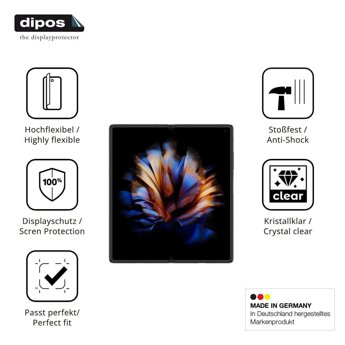 2x 3D Full Cover Schutzfolie für Nubia Fold Aussen (7)