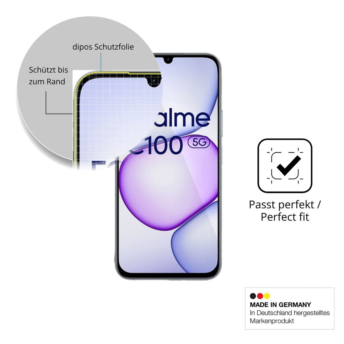 2x 3D Full Cover Schutzfolie für Realme C100 5G (6)