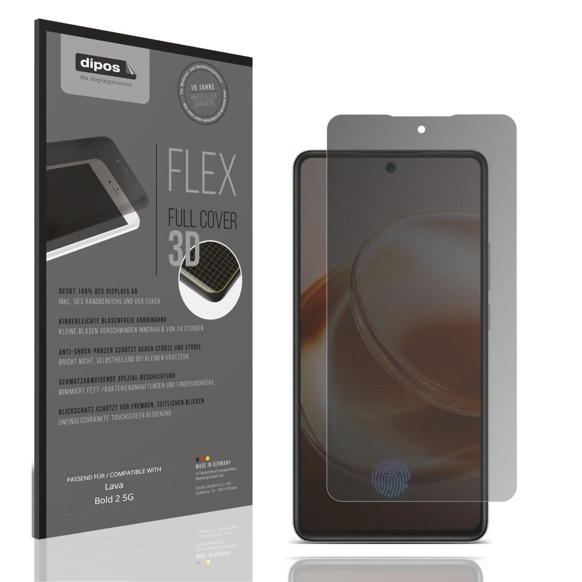 Full Cover Privacy Blickschutzfolie für Lava Bold  (1)