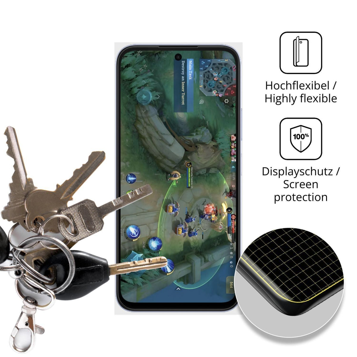 2x 3D Full Cover Schutzfolie für Oppo A6k (3)