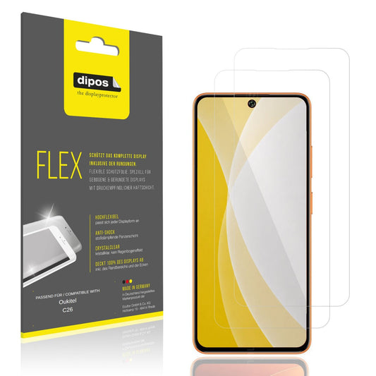 2x 3D Full Cover Schutzfolie für Oukitel C26 (1)