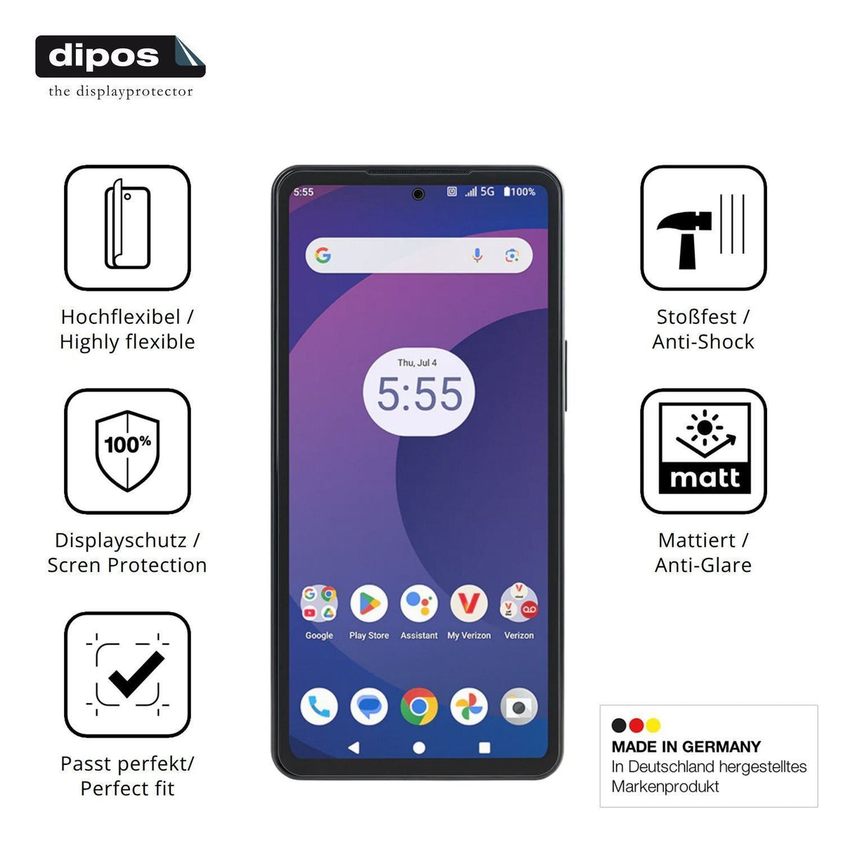 2x Full Cover Schutzfolie matt für Orbic Trophy 5G (7)