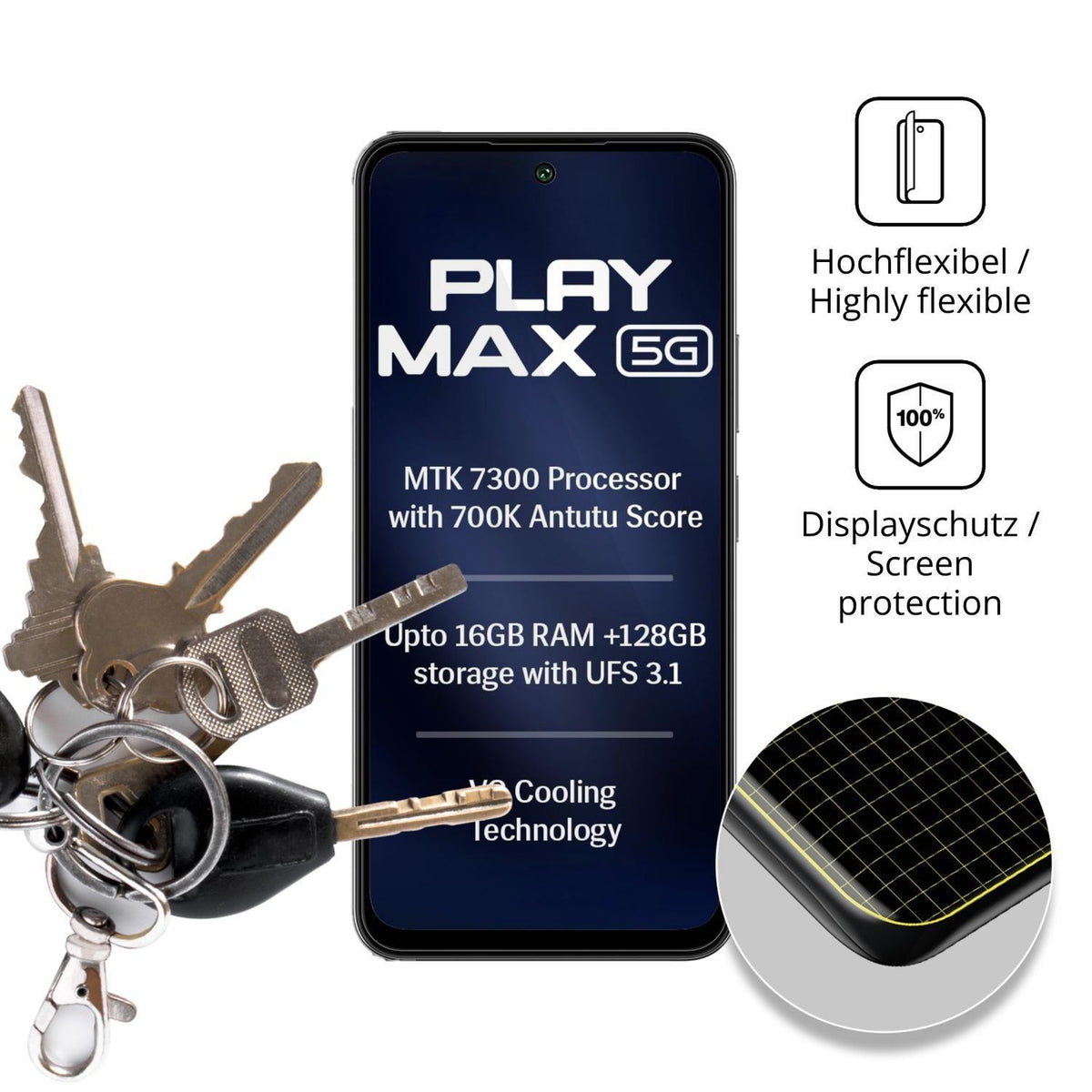 2x 3D Full Cover Schutzfolie für Lava Play Max (3)
