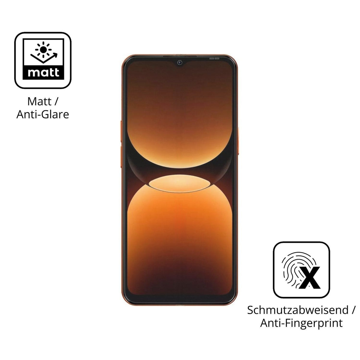 2x 9H Schutzfolie matt für Oscal Flat 3C Panzerfol (5)