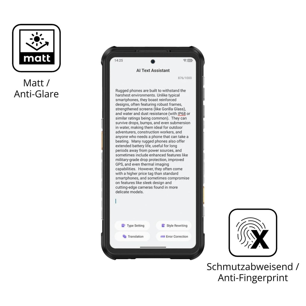 4x Schutzfolie matt für Ulefone RugOne Xever 7 Dis (5)