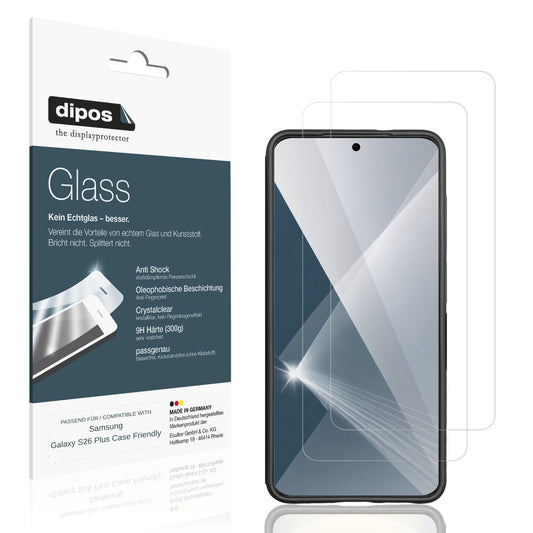 2x 9H Schutzfolie für Samsung Galaxy S26 Plus Case (1)