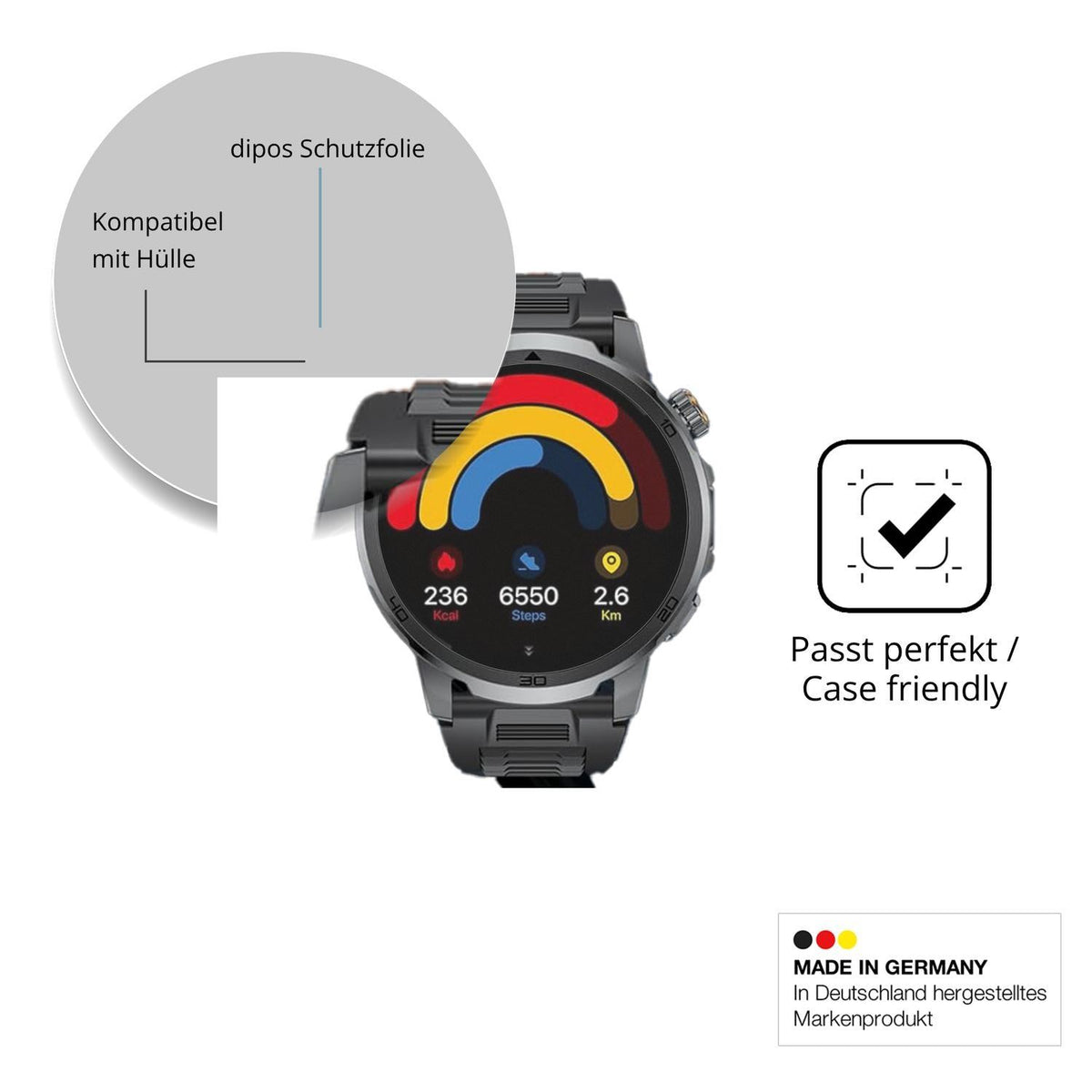 6x Schutzfolie matt für LIGE SMART EF19 Display-Sc (6)