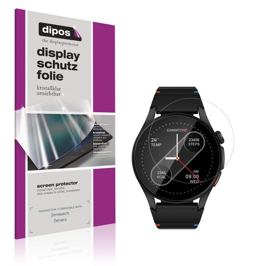 6x Schutzfolie klar für Zenwatch Zenara Display-Sc (1)