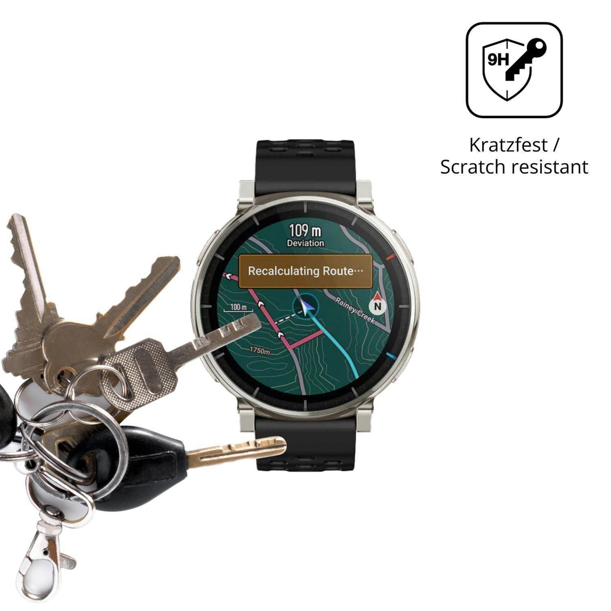 2x 9H Schutzfolie für Amazfit Active 3 Premium Pan (3)