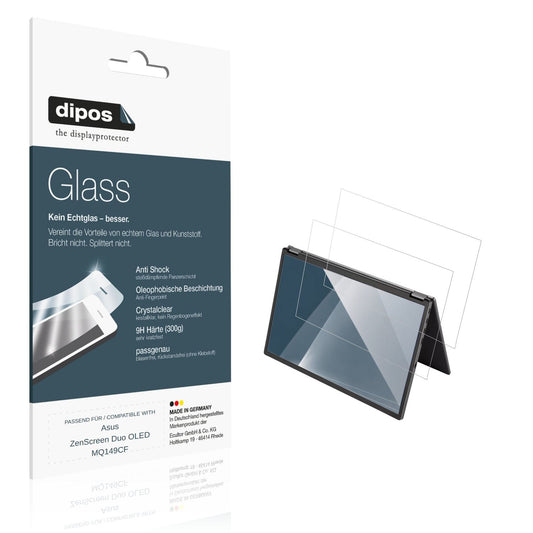 2x 9H Schutzfolie für Asus ZenScreen Duo OLED MQ14 (1)