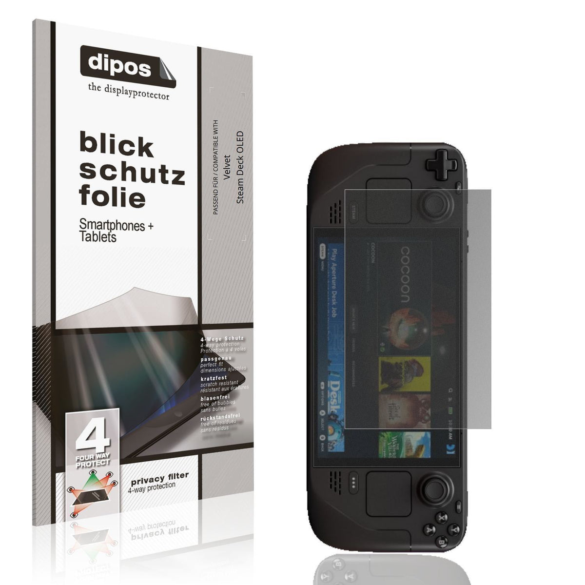 Blickschutzfolie für Velvet Steam Deck OLED matt S (1)