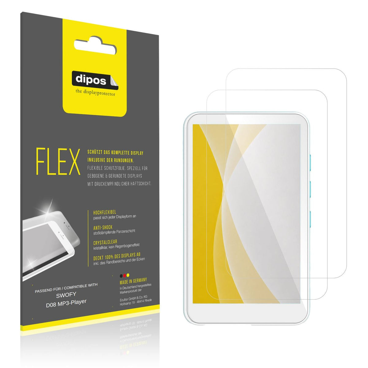 2x 3D Full Cover Schutzfolie für SWOFY D08 MP3-Pla (1)