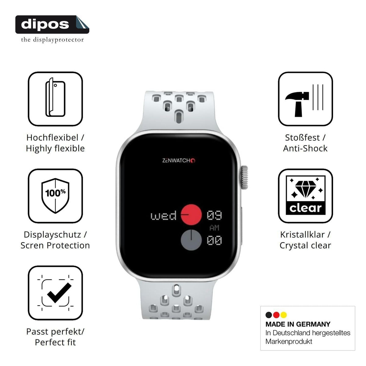 2x 3D Full Cover Schutzfolie für Zenwatch Pulse On (7)