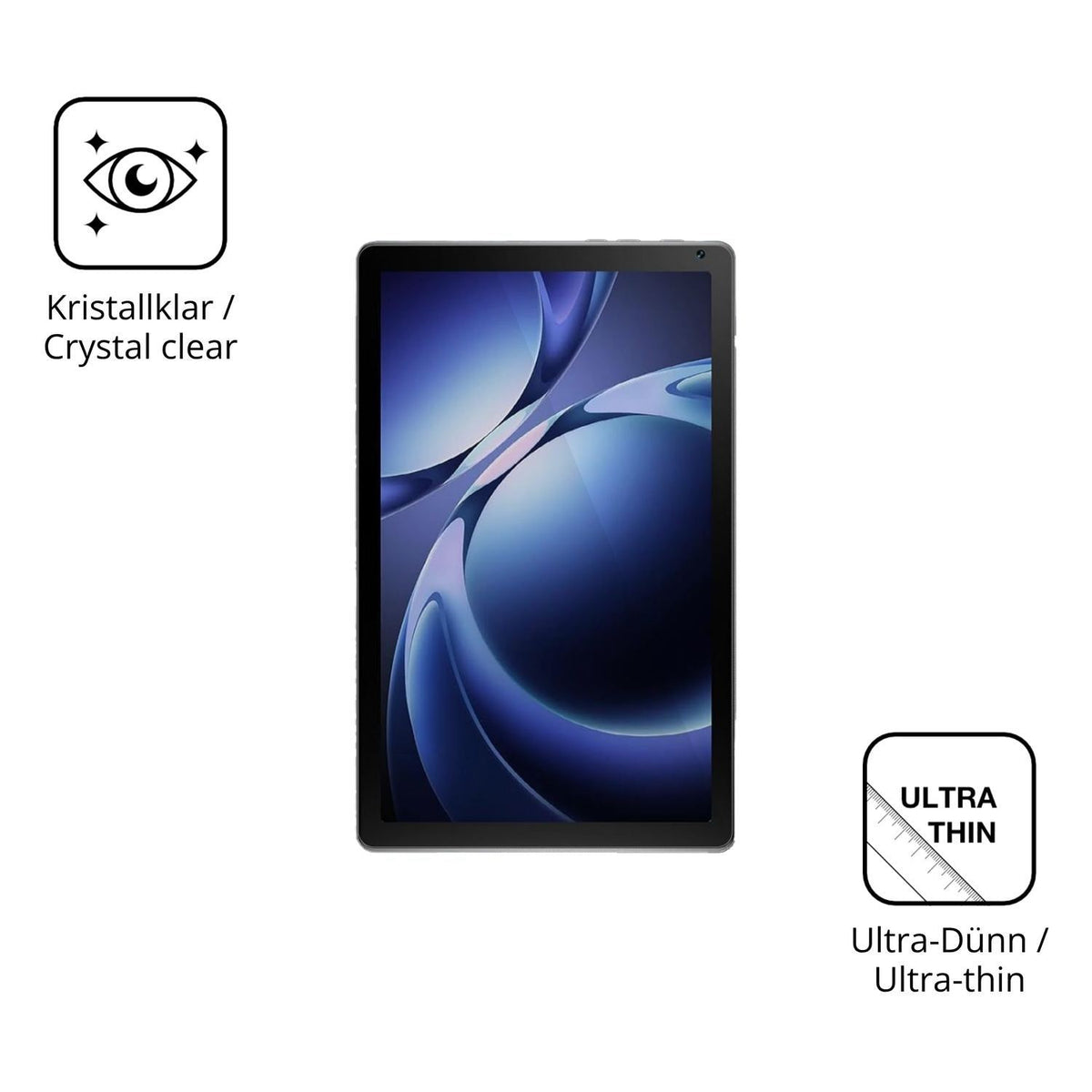 2x Schutzfolie klar für Laptok KB1004L Display-Sch (5)