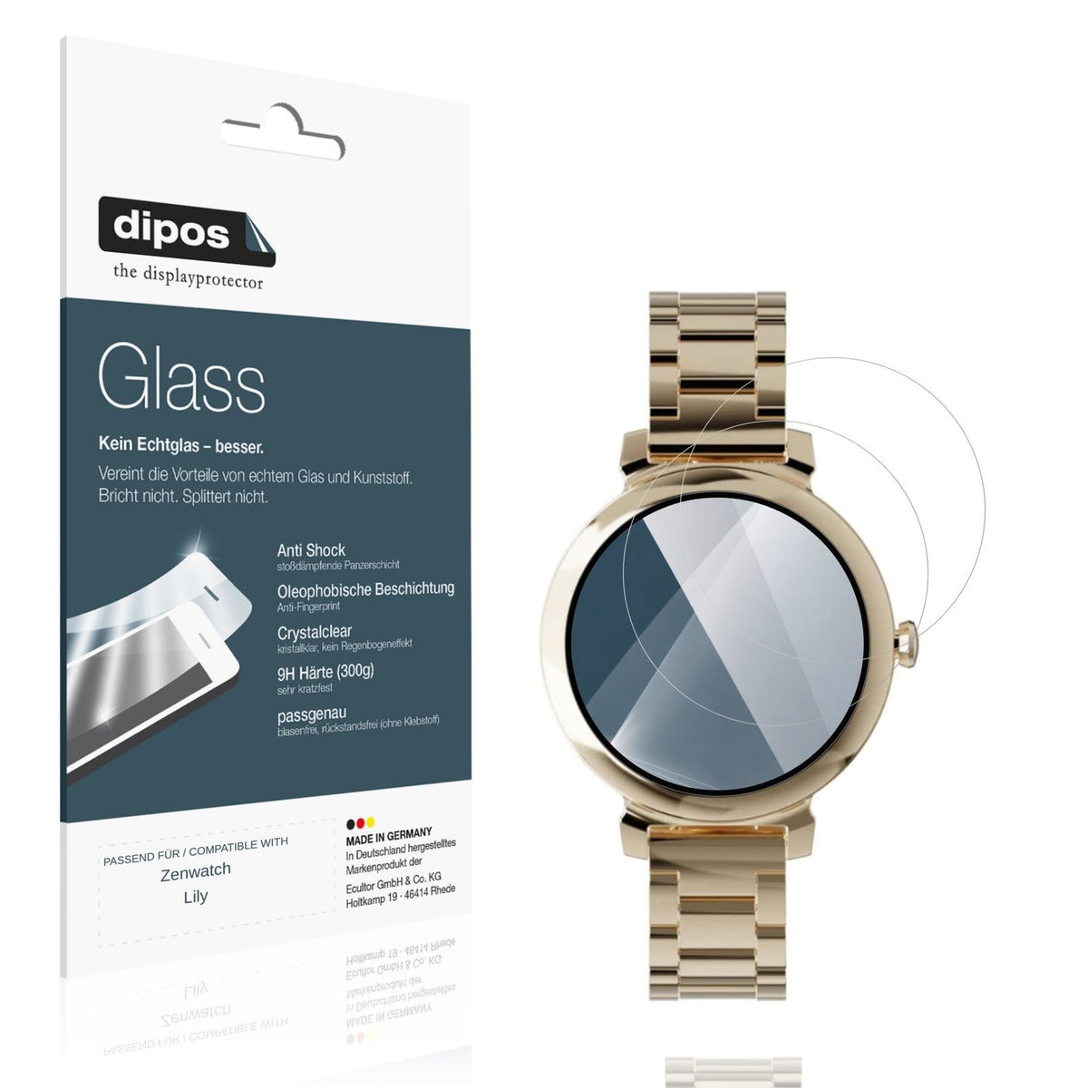 2x 9H Schutzfolie für Zenwatch Lily Panzerfolie (1)