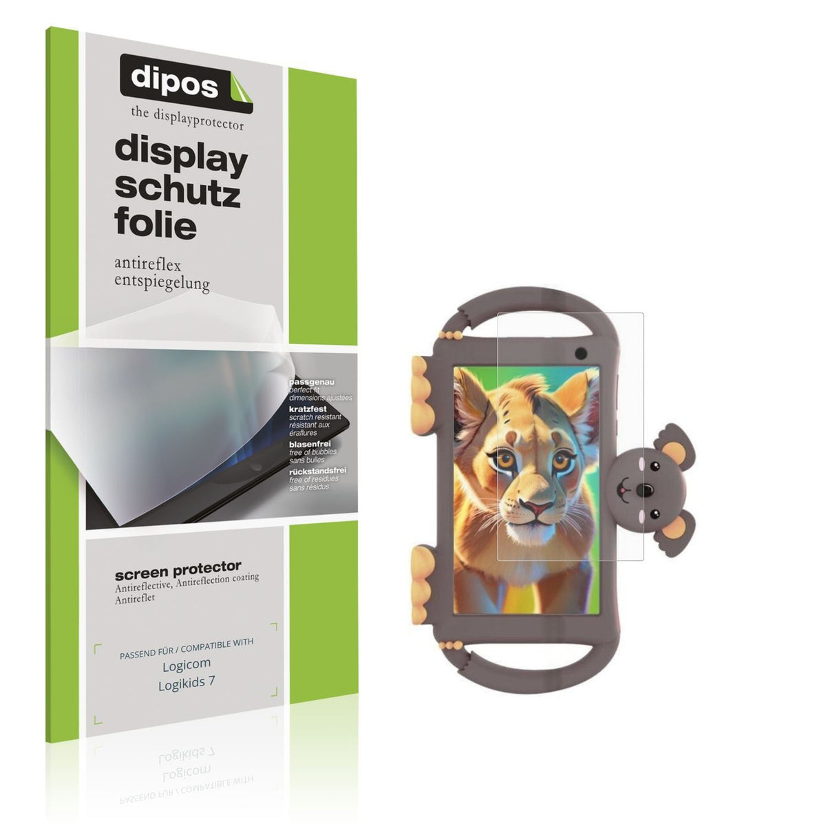 2x Schutzfolie matt für Logicom Logikids 7 Display (1)