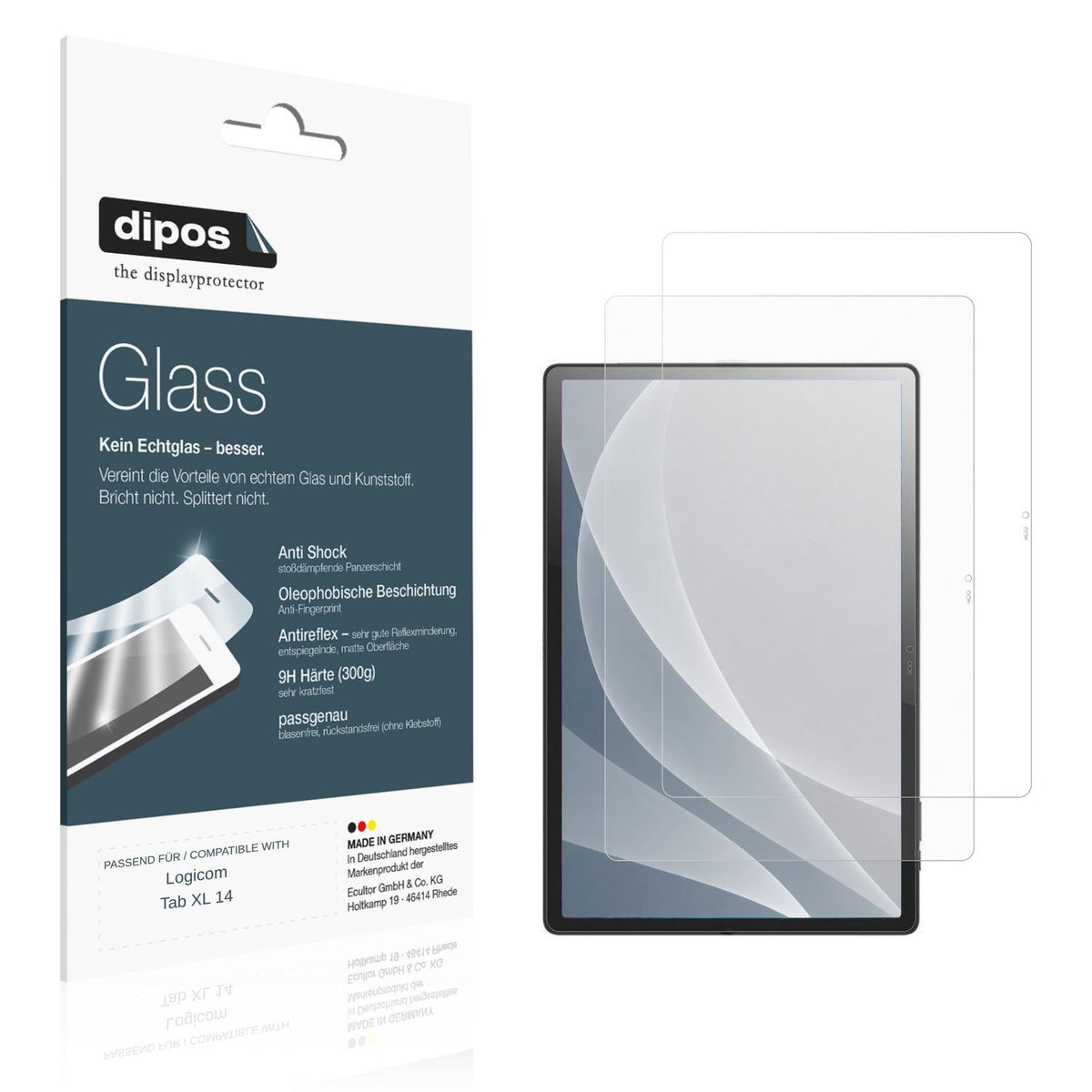 2x 9H Schutzfolie matt für Logicom Tab XL 14 Panze (1)