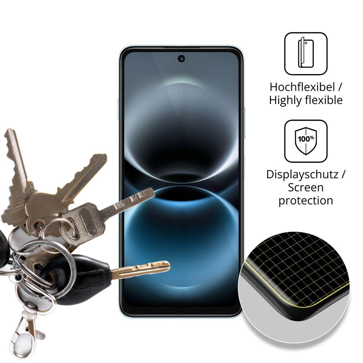 2x 3D Full Cover Schutzfolie für Huawei Enjoy 90 P (3)