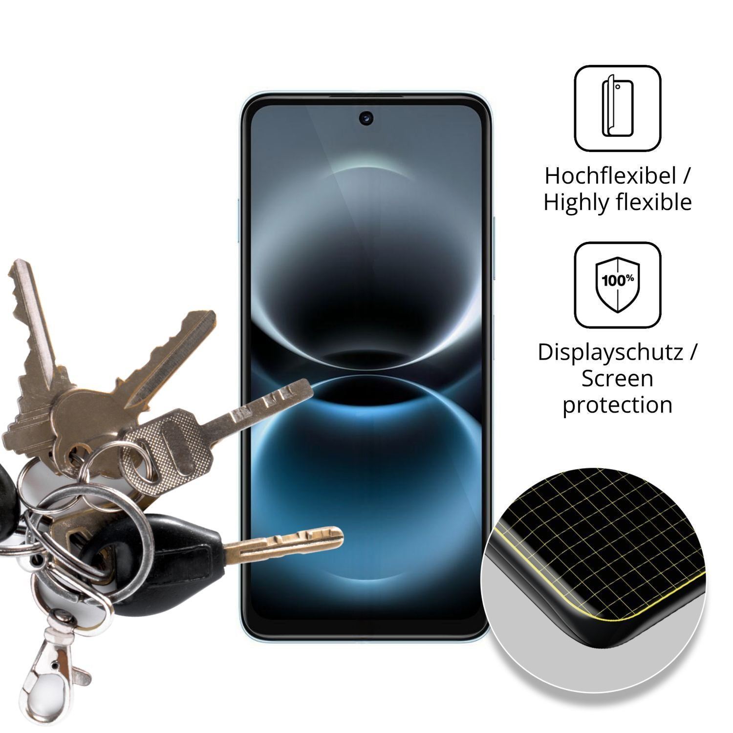 2x 3D Full Cover Schutzfolie für Huawei Enjoy 90 P (3)