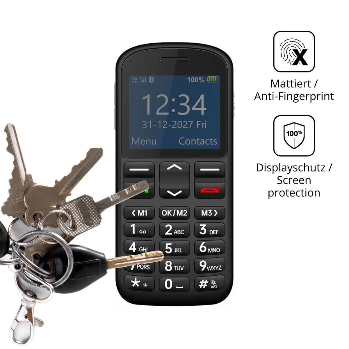 Blickschutzfolie für Opel Mobile Big Button M matt (3)