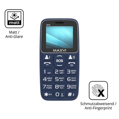 4x Schutzfolie matt für Maxvi B110 Display-Schutzf (5)