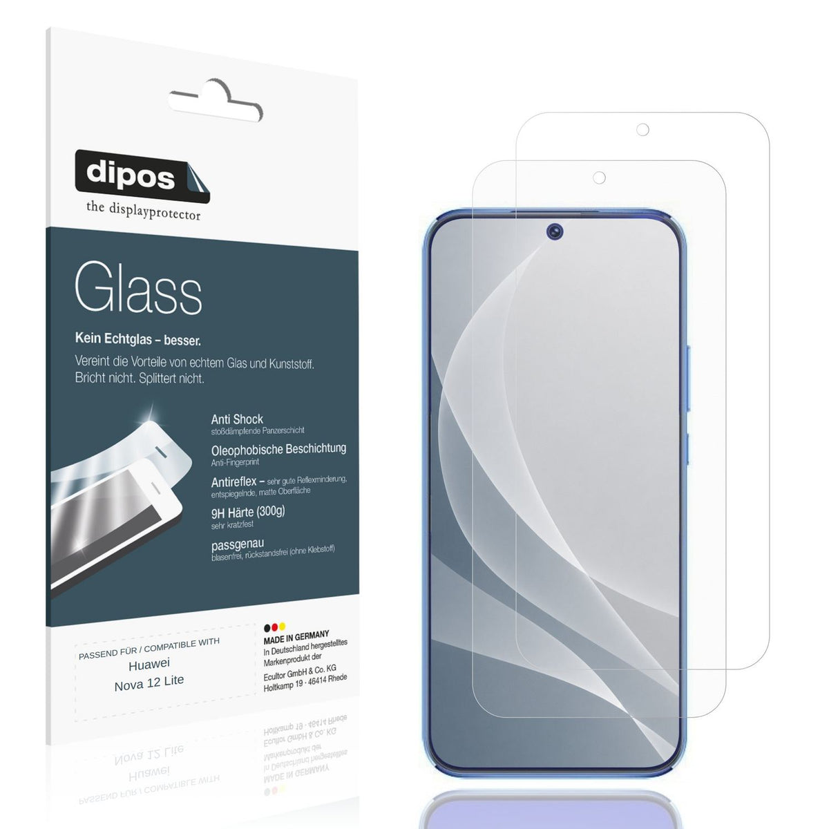 2x 9H Schutzfolie matt für Huawei Nova 12 Lite Pan (1)
