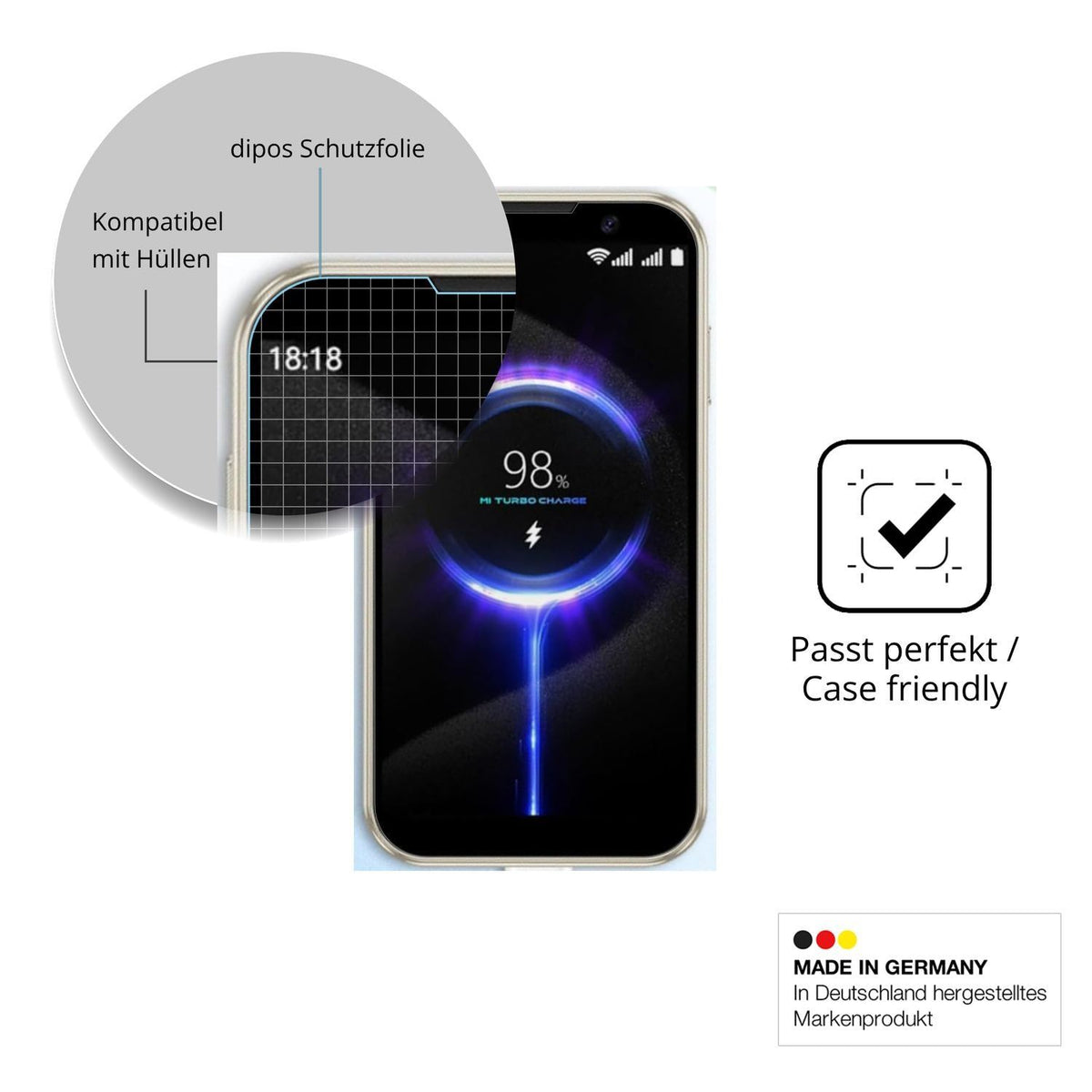 4x Schutzfolie klar für Hipipooo Mini Smartphone D (6)