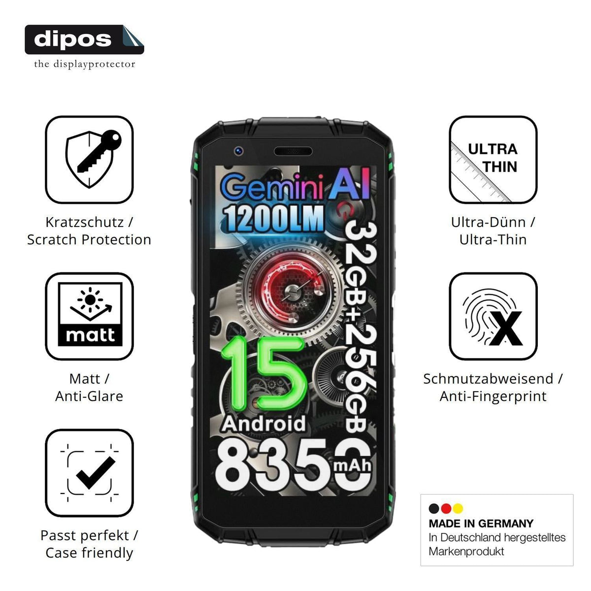 4x Schutzfolie matt für DOOGEE Fire 3 Max Display- (7)