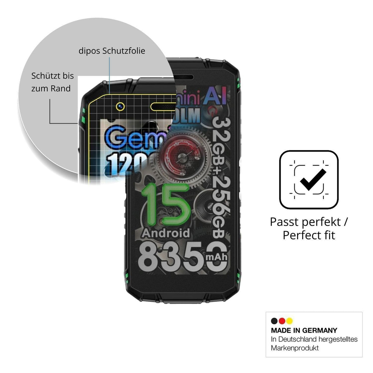 Blickschutzfolie für DOOGEE Fire 3 Max matt Schutz (4)