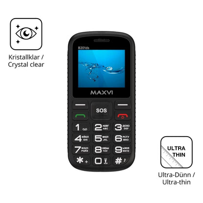 4x Schutzfolie klar für Maxvi B201ds Display-Schut (5)