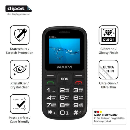 4x Schutzfolie klar für Maxvi B201ds Display-Schut (7)