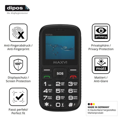 Blickschutzfolie für Maxvi B201ds matt Schutzfolie (1)
