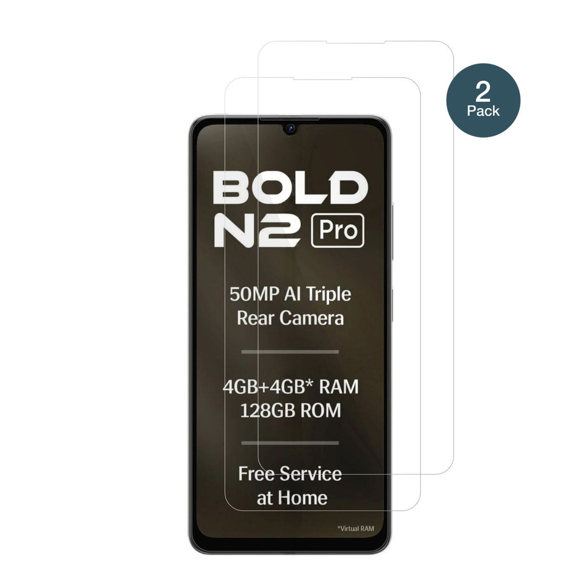2x 9H Schutzfolie für Lava Bold N2 Pro Panzerfolie (2)