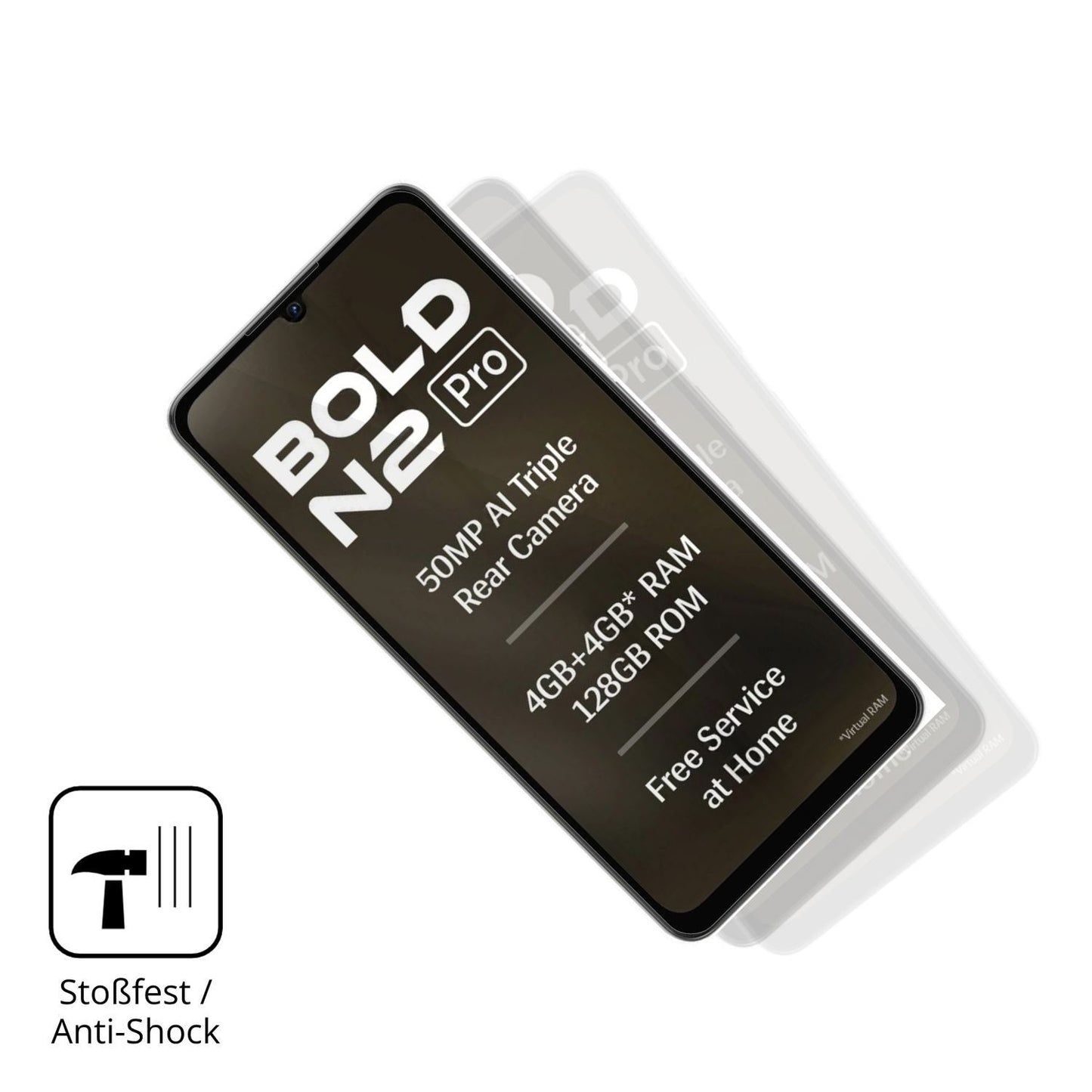 2x 9H Schutzfolie für Lava Bold N2 Pro Panzerfolie (4)