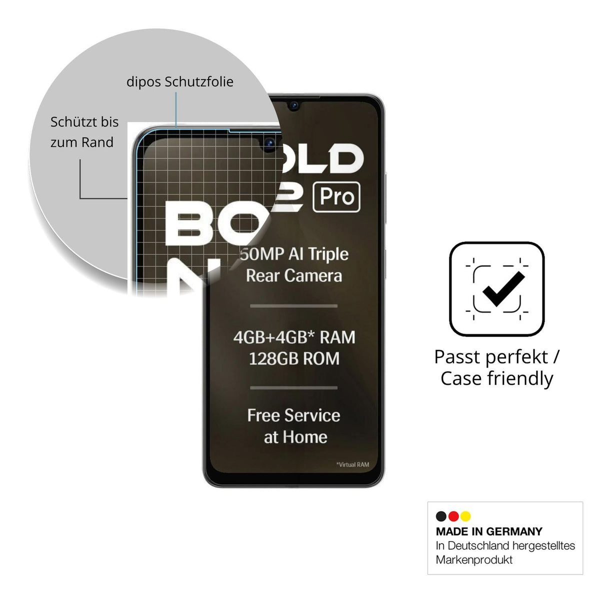 2x 9H Schutzfolie für Lava Bold N2 Pro Panzerfolie (6)