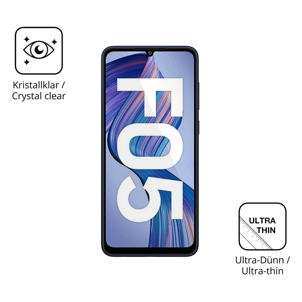 4x Schutzfolie klar für Samsung Galaxy F05 Display (5)