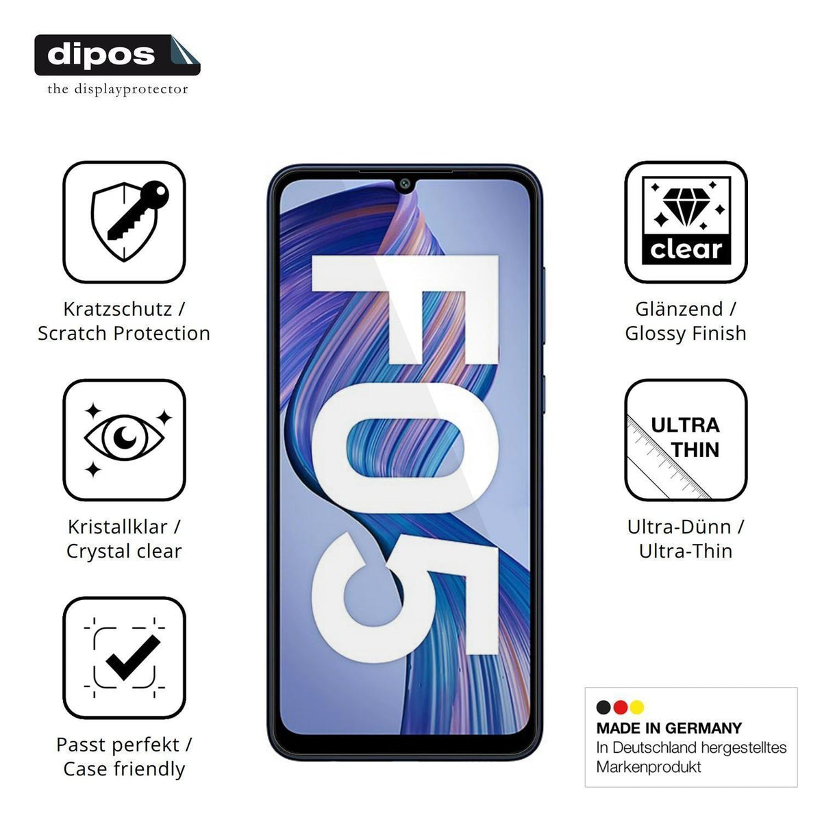 4x Schutzfolie klar für Samsung Galaxy F05 Display (7)